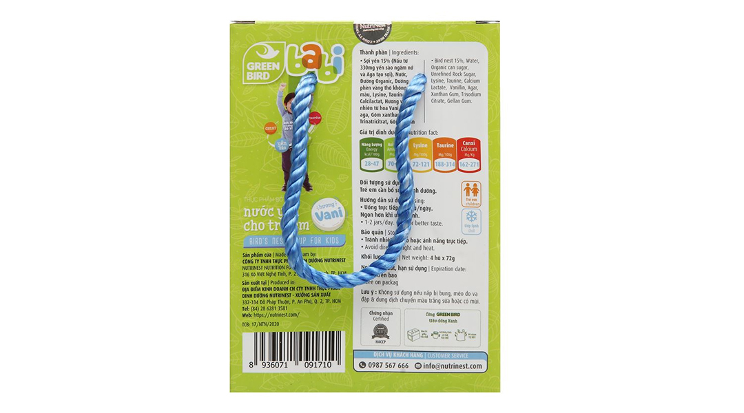 Yến Green Babi Nutrinest Hương Vani hộp 4 hũ - 16